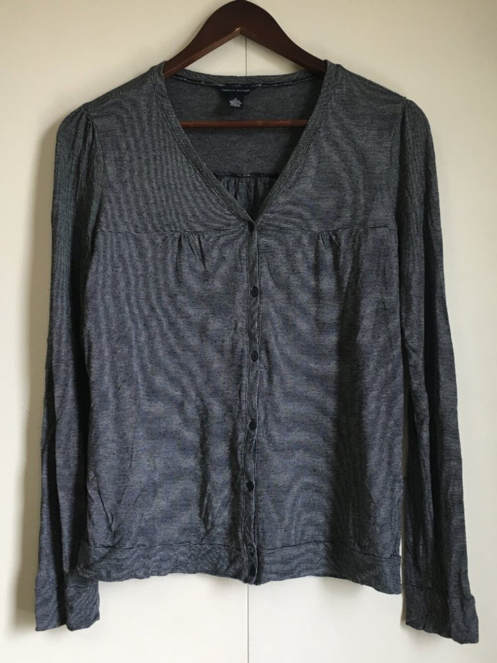 Tommy Hilfiger 100% Viscose Pinstripe Shirt M AddOn